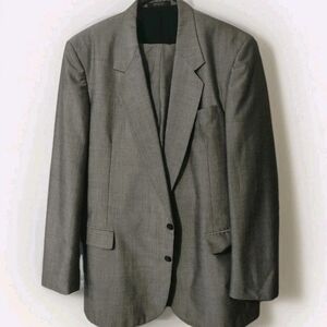 Raffinati 40-42 Long Jacket Gray Suit 38/33.5 Pants Wool Blend Wedding Cruise